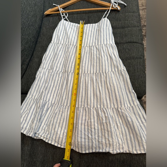 Abercrombie & Fitch women’s light Blue & White Striped Dress with Tie Straps - Picture 14 of 17